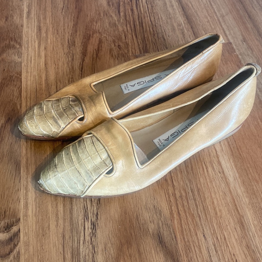 Via Spiga Flats Women’s size 7.5 N Vintage Retro ballet flats slip on loafers